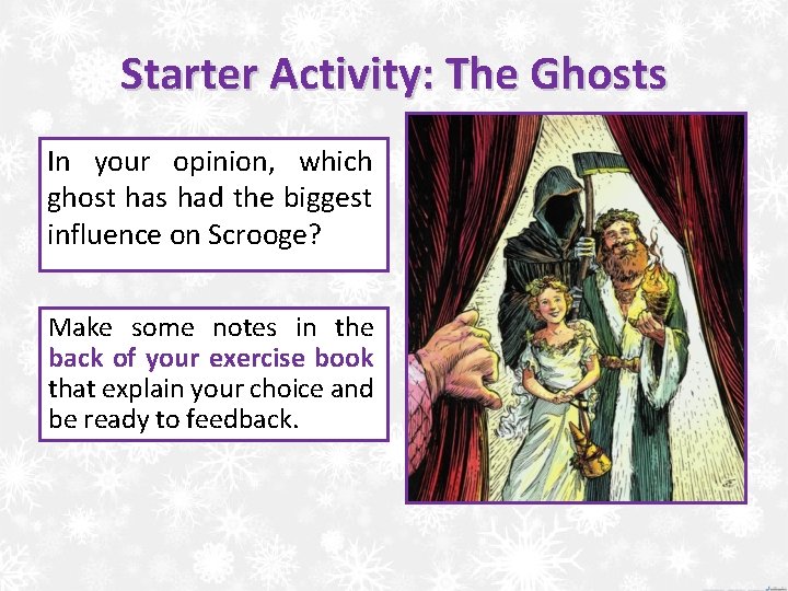 Starter Activity: The Ghosts In your opinion, which ghost has had the biggest influence