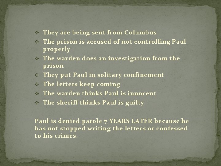 v They are being sent from Columbus v The prison is accused of not v They are being sent from Columbus v The prison is accused of not