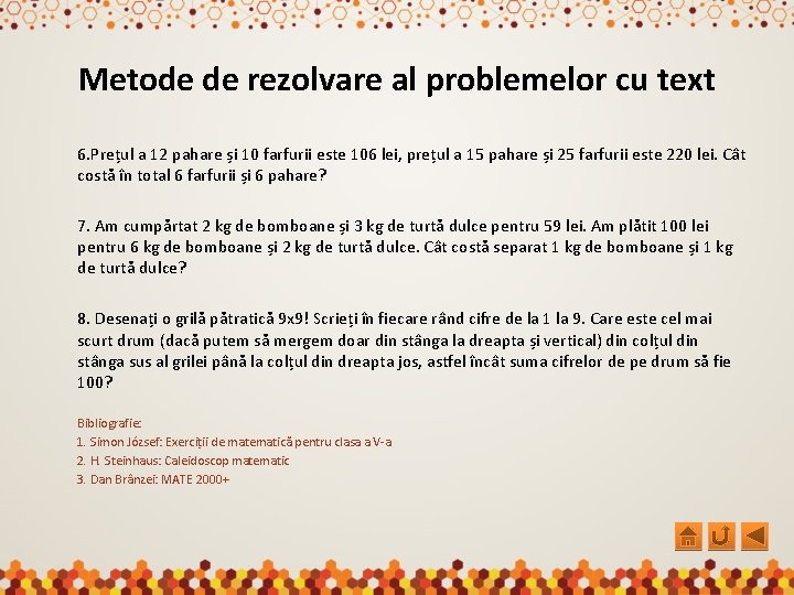 Metode de rezolvare al problemelor cu text 6. Prețul a 12 pahare și 10