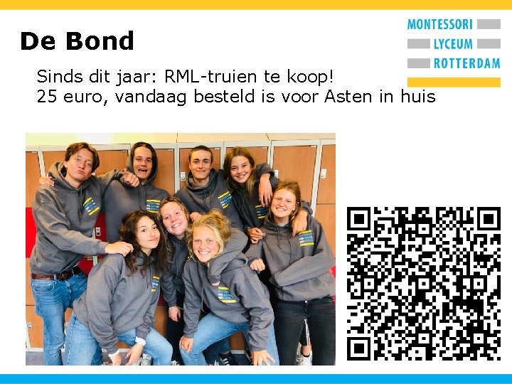 De Bond Sinds dit jaar: RML-truien te koop! 25 euro, vandaag besteld is voor