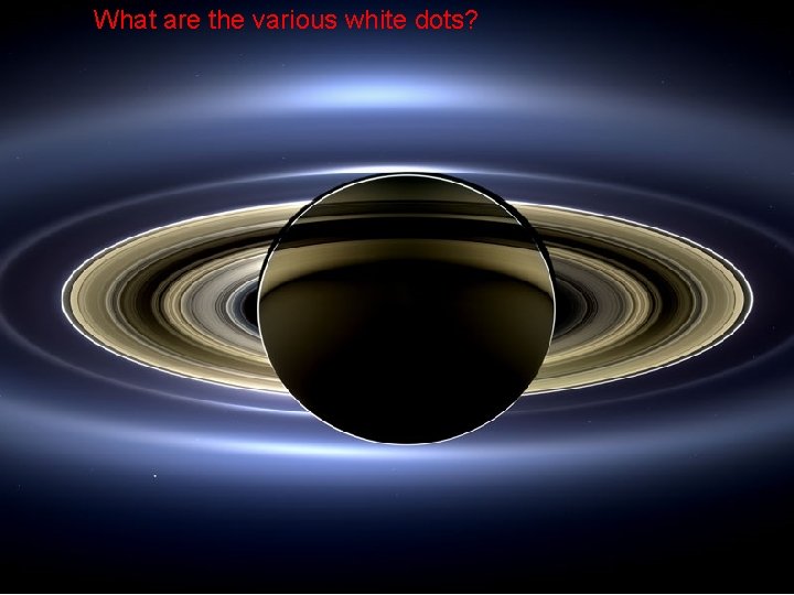 What are the various white dots? Copyright © 2010 Pearson Education, Inc. 