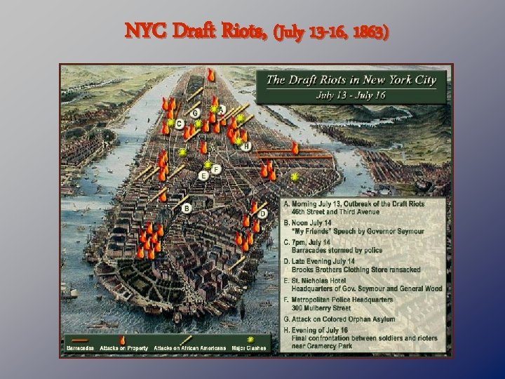 NYC Draft Riots, (July 13 -16, 1863) 