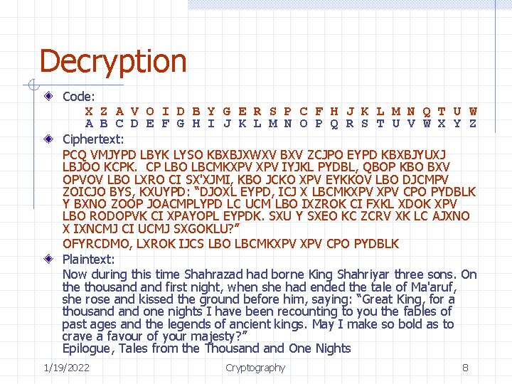 Decryption Code: X Z A V O I D B Y G E R Decryption Code: X Z A V O I D B Y G E R