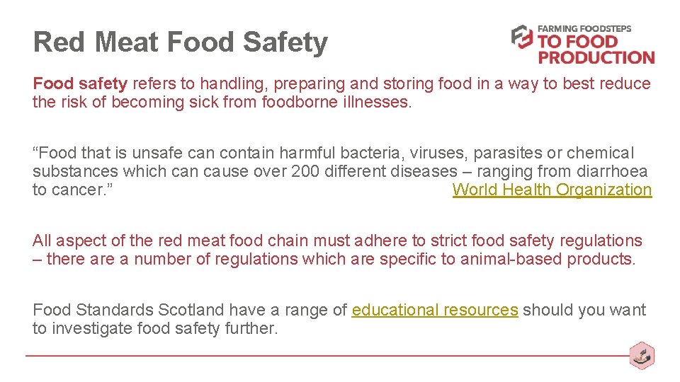 Red Meat Food Safety Food safety refers to handling, preparing and storing food in