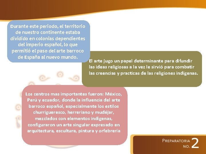 Durante este periodo, el territorio de nuestro continente estaba dividido en colonias dependientes del