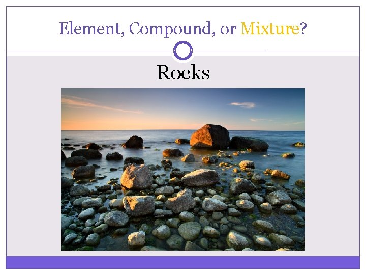 Element, Compound, or Mixture? Rocks 