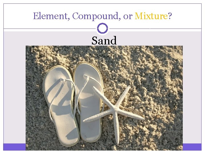 Element, Compound, or Mixture? Sand 
