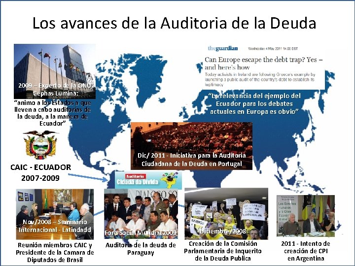 Los avances de la Auditoria de la Deuda 2009 – Experto de la ONU,