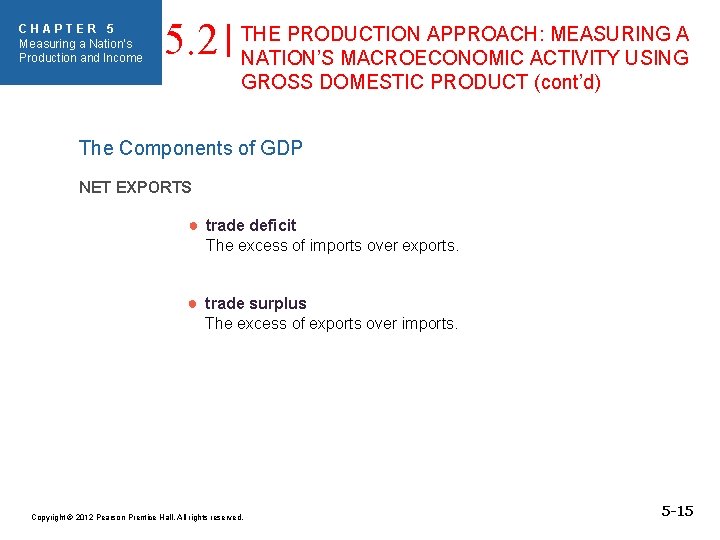 CHAPTER 5 Measuring a Nation’s Production and Income 5. 2 THE PRODUCTION APPROACH: MEASURING