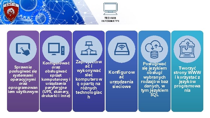 Konfigurować Sprawnie oraz posługiwać się obsługiwać systemami sprzęt operacyjnymi komputerowy i oraz urządzenia oprogramowan