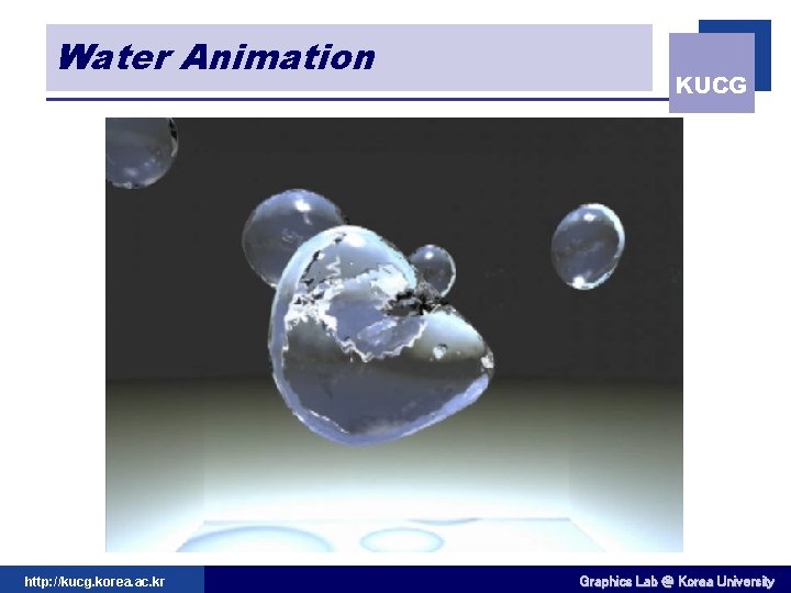 Water Animation http: //kucg. korea. ac. kr KUCG Graphics Lab @ Korea University 