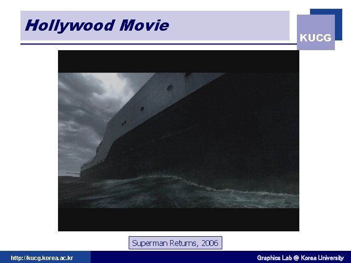 Hollywood Movie KUCG Superman Returns, 2006 http: //kucg. korea. ac. kr Graphics Lab @