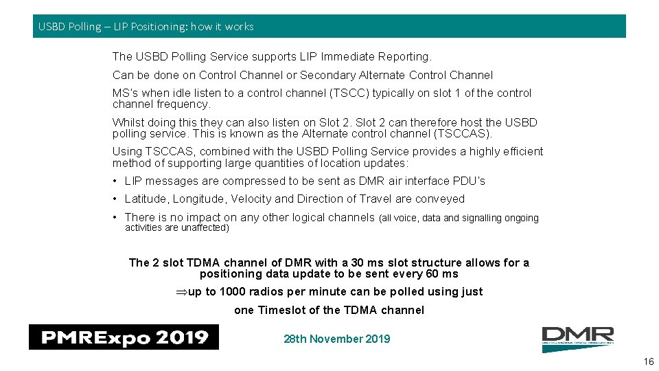 USBD Polling – LIP Positioning: how it works The USBD Polling Service supports LIP