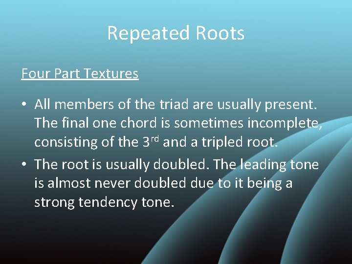 Part Writing Four Different Interval Combinations for the