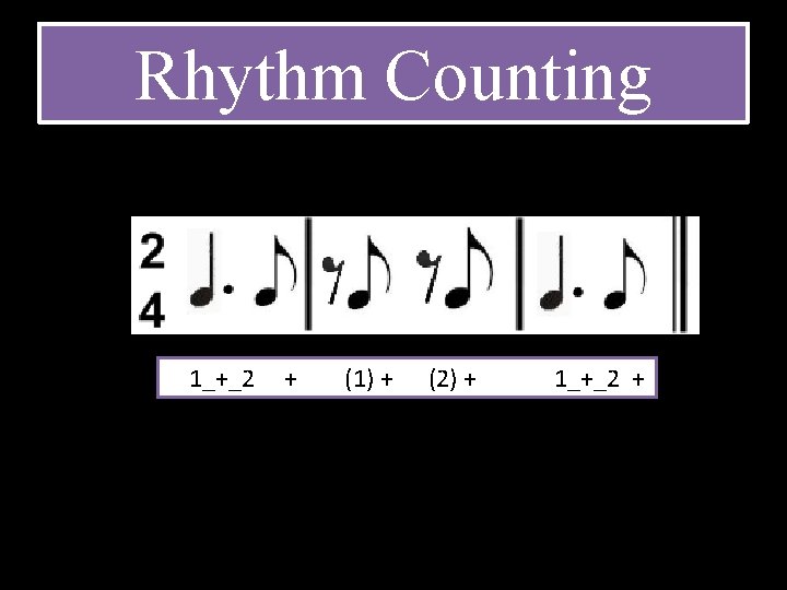 Rhythm Counting 1_+_2 + (1) + (2) + 1_+_2 + 