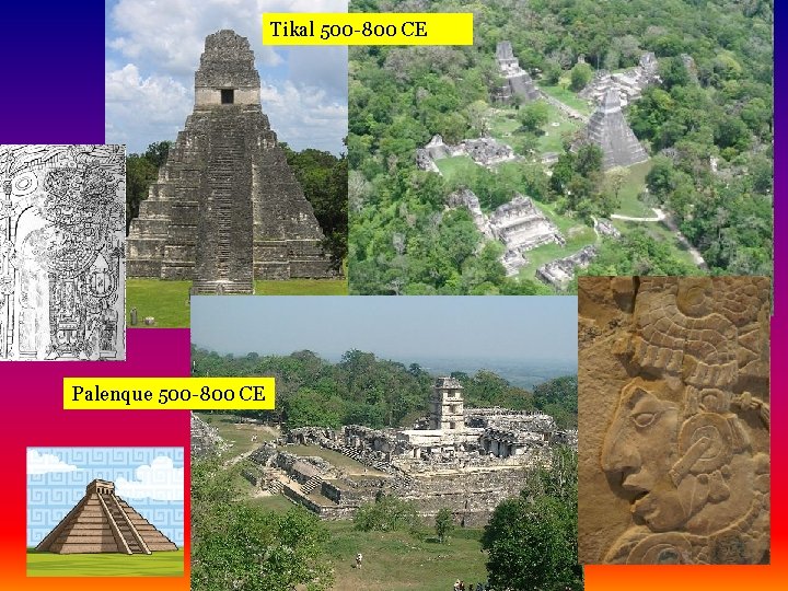 Tikal 500 -800 CE Palenque 500 -800 CE 
