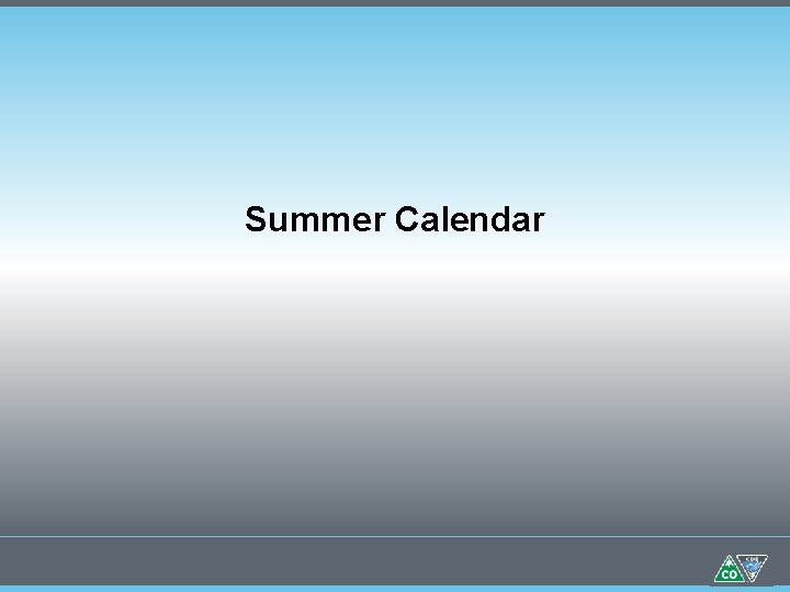 Summer Calendar 