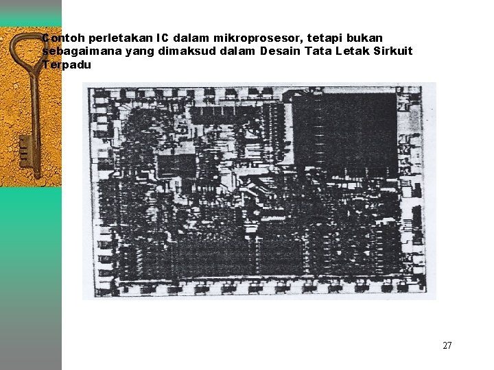 Contoh perletakan IC dalam mikroprosesor, tetapi bukan sebagaimana yang dimaksud dalam Desain Tata Letak