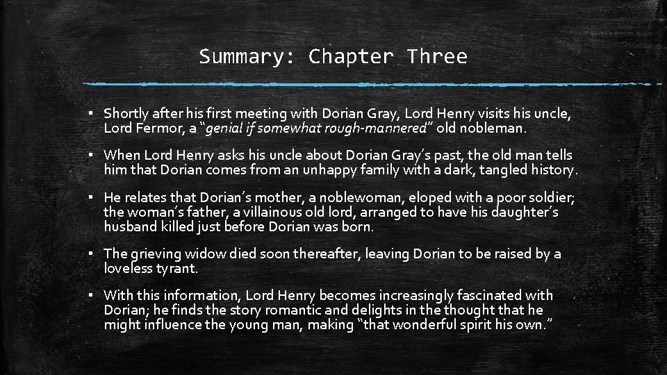 Summary Dorian Gray Plot Overview Dorian Gray is