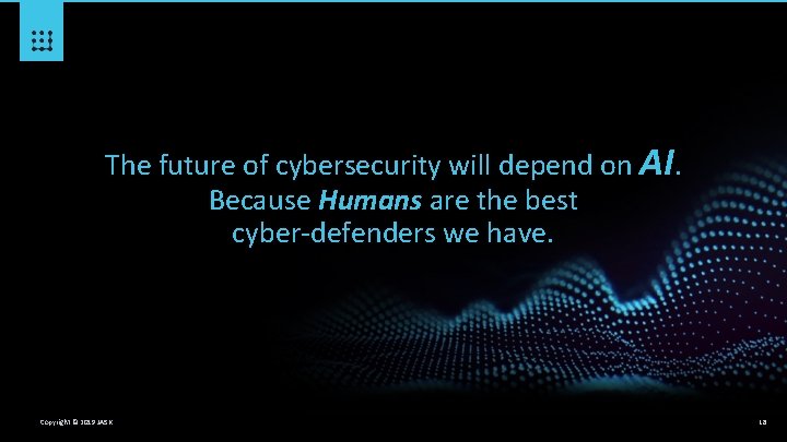 The future of cybersecurity will depend on AI. Because Humans are the best cyber-defenders