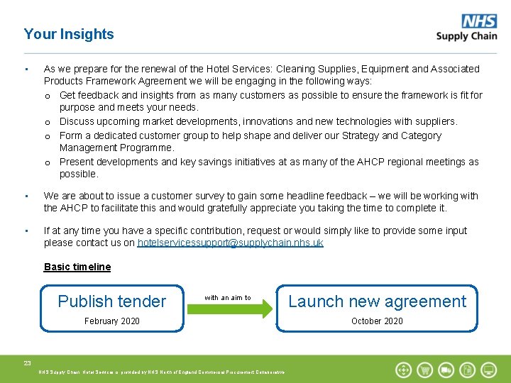 Your Insights • As we prepare for the renewal of the Hotel Services: Cleaning Your Insights • As we prepare for the renewal of the Hotel Services: Cleaning