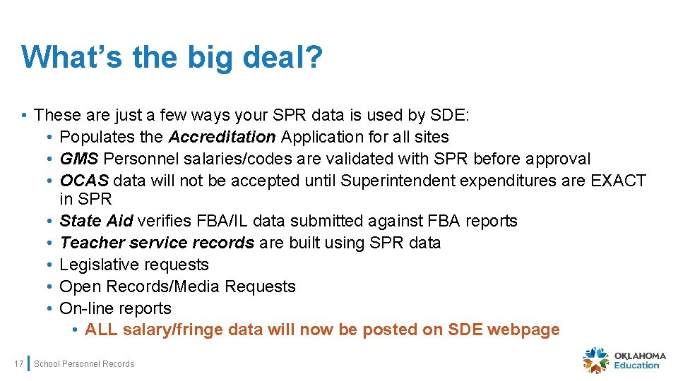 What’s the big deal? • These are just a few ways your SPR data