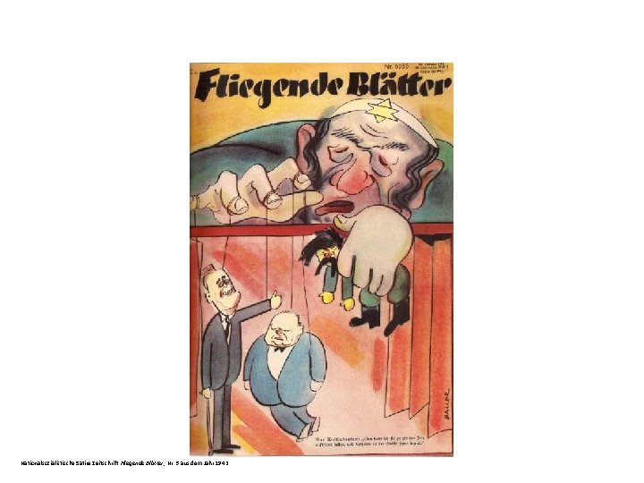 Nationalsozialistische Satire Zeitschrift Fliegende Blätter, Nr. 5 aus dem Jahr 1942. 