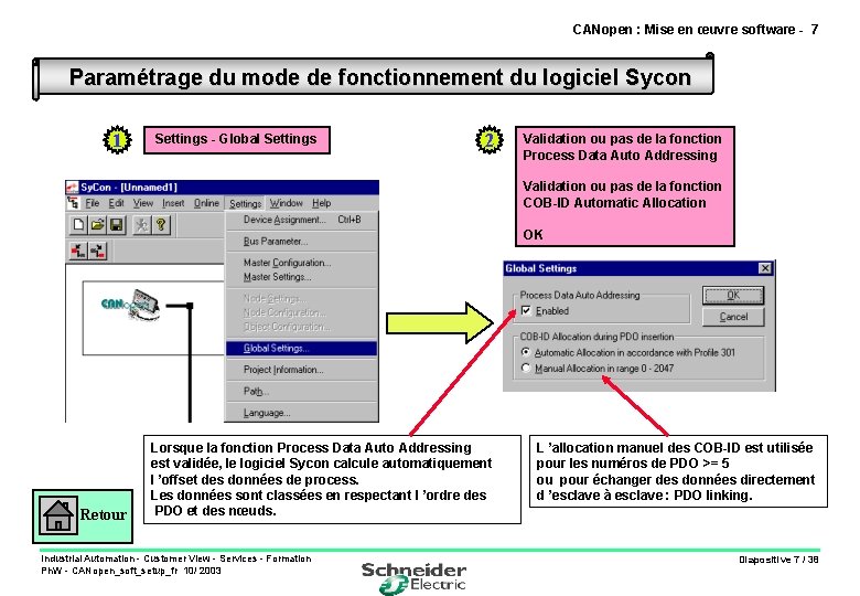 CANopen : Mise en œuvre software - 7 Paramétrage du mode de fonctionnement du