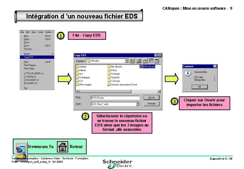 CANopen : Mise en œuvre software - 9 Intégration d ’un nouveau fichier EDS