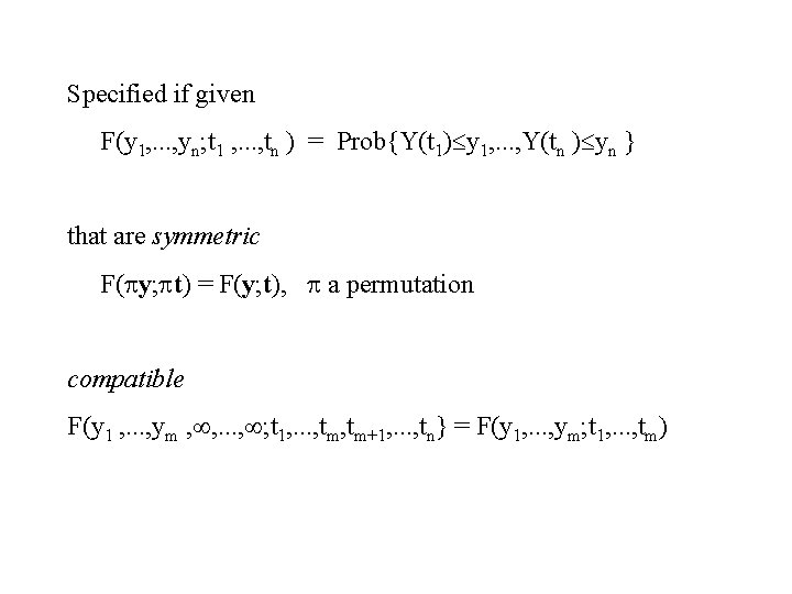 Specified if given F(y 1, . . . , yn; t 1 , .
