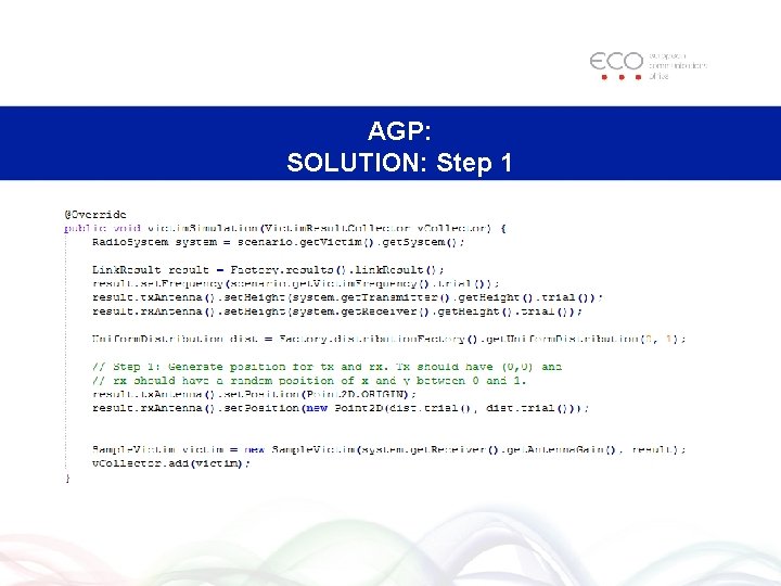 AGP: SOLUTION: Step 1 