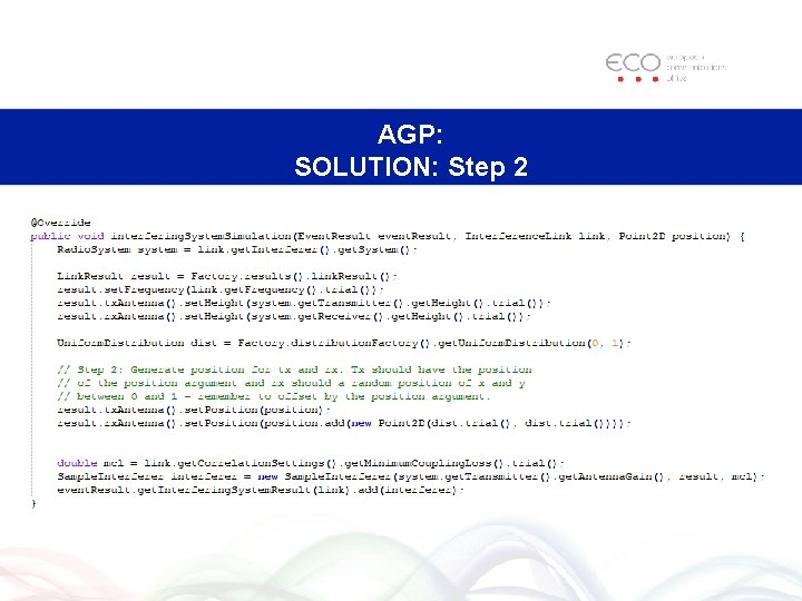 AGP: SOLUTION: Step 2 