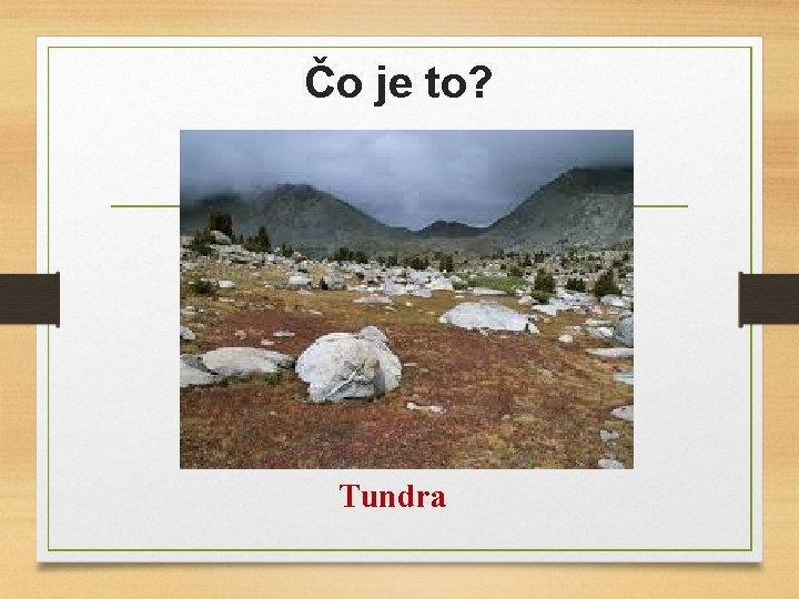 Čo je to? Tundra 