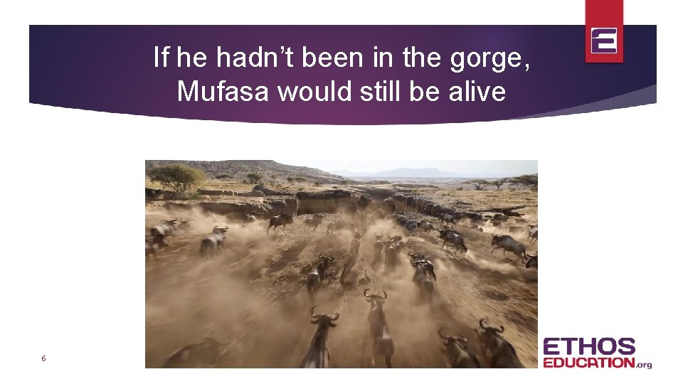 If he hadn’t been in the gorge, Mufasa would still be alive 6 