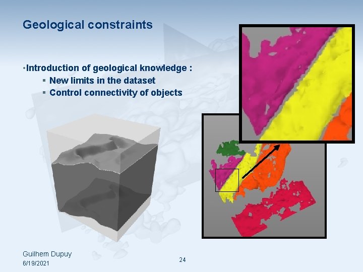 Geological constraints • Introduction of geological knowledge : § New limits in the dataset