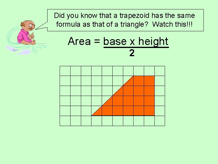 Did you know that a trapezoid has the same formula as that of a Did you know that a trapezoid has the same formula as that of a