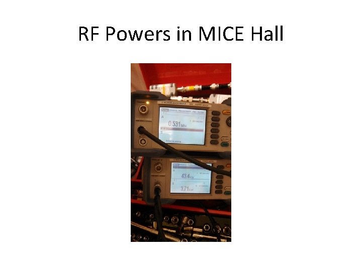 RF Powers in MICE Hall 