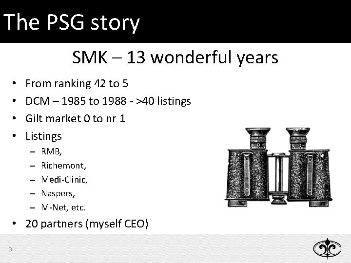 The PSG story SMK – 13 wonderful years • • From ranking 42 to
