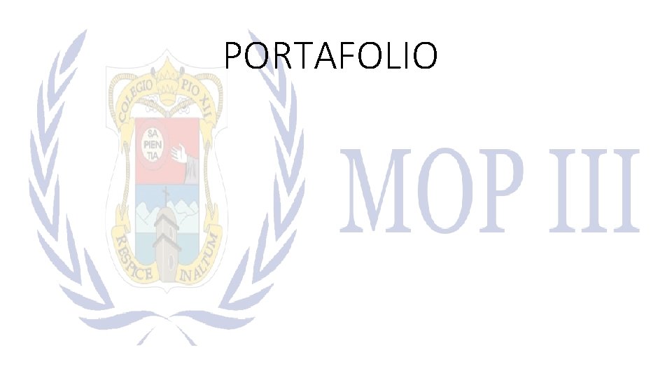 PORTAFOLIO 
