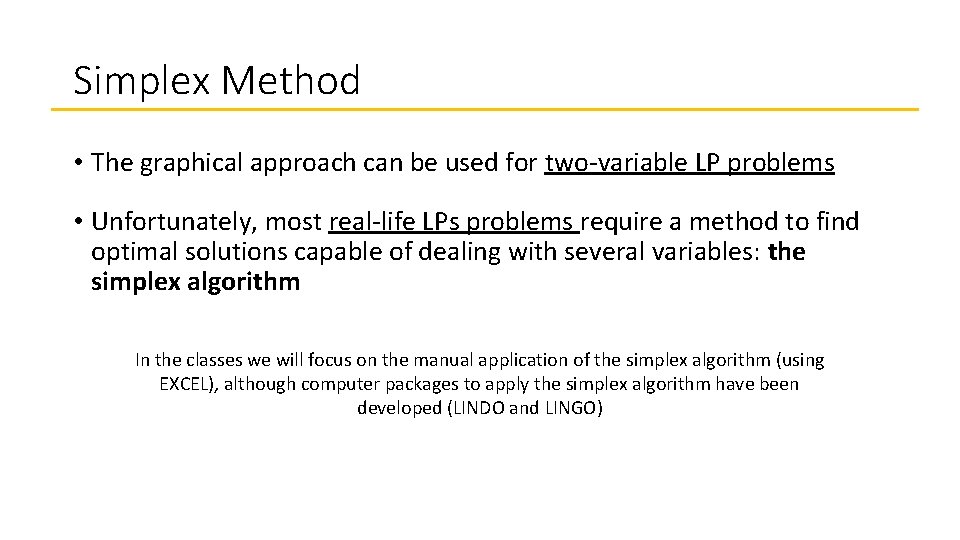 The Simplex Method Susana Barreiro 17 March 2021