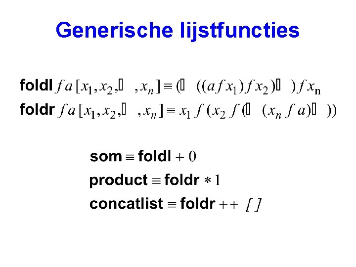 Generische lijstfuncties 