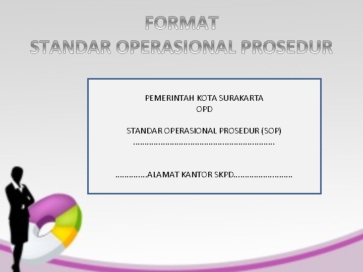 PEMERINTAH KOTA SURAKARTA OPD STANDAR OPERASIONAL PROSEDUR (SOP). . . . . ALAMAT KANTOR