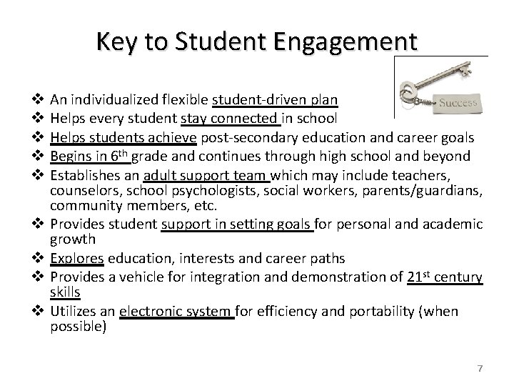 Student Success Planning for success for all students