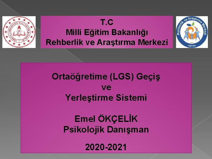 T. C Milli Eğitim Bakanlığı Rehberlik ve Araştırma Merkezi Ortaöğretime (LGS) Geçiş ve Yerleştirme