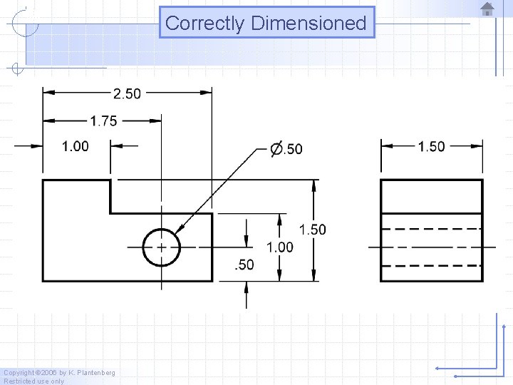 Correctly Dimensioned Copyright © 2006 by K. Plantenberg Restricted use only 