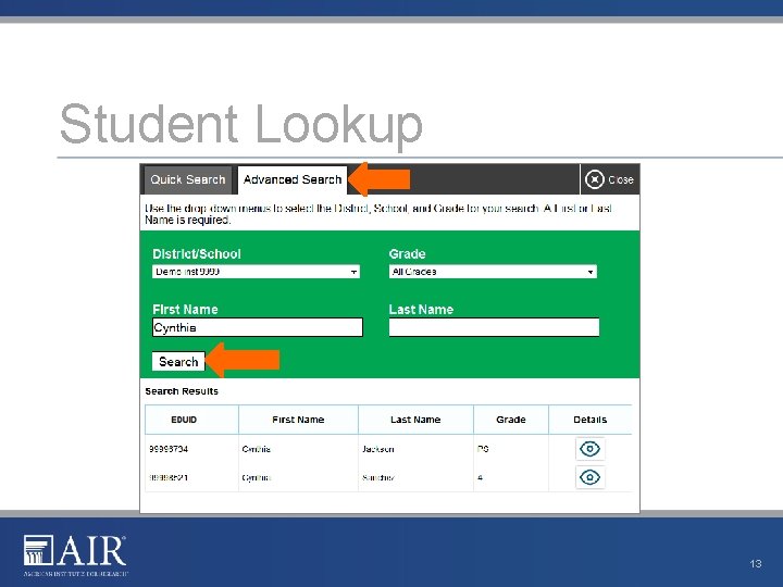 Student Lookup 13 Student Lookup 13
