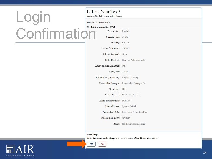 Login Confirmation 24 Login Confirmation 24