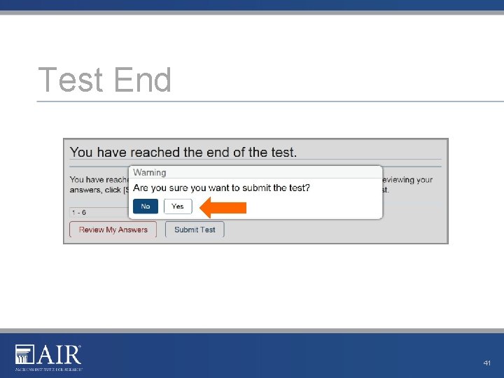 Test End 41 Test End 41