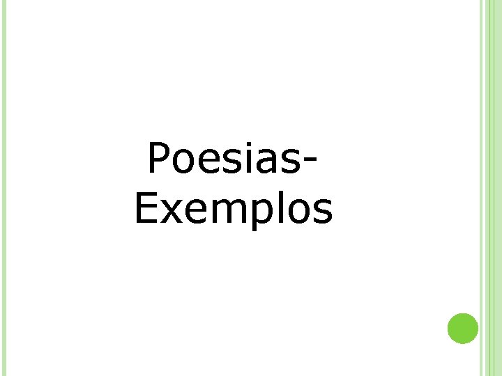 Poesias. Exemplos 