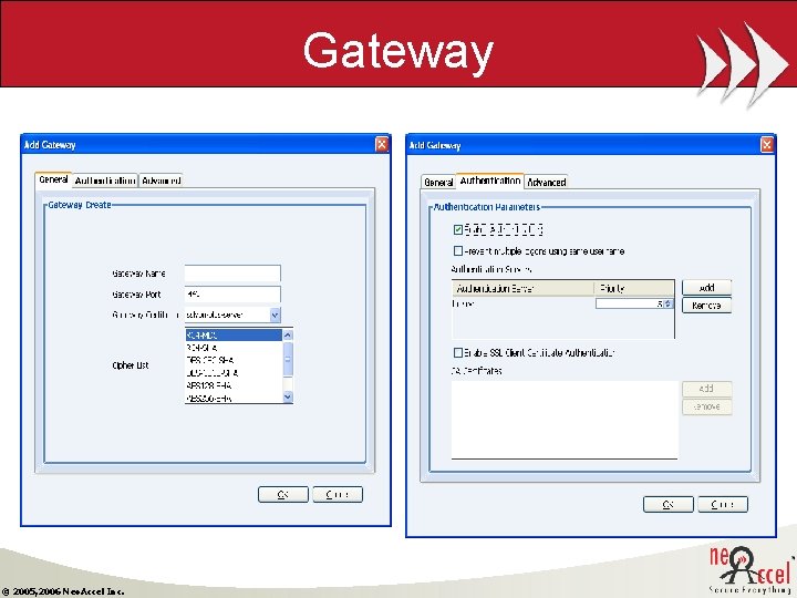Gateway © 2005, 2006 Neo. Accel Inc. 